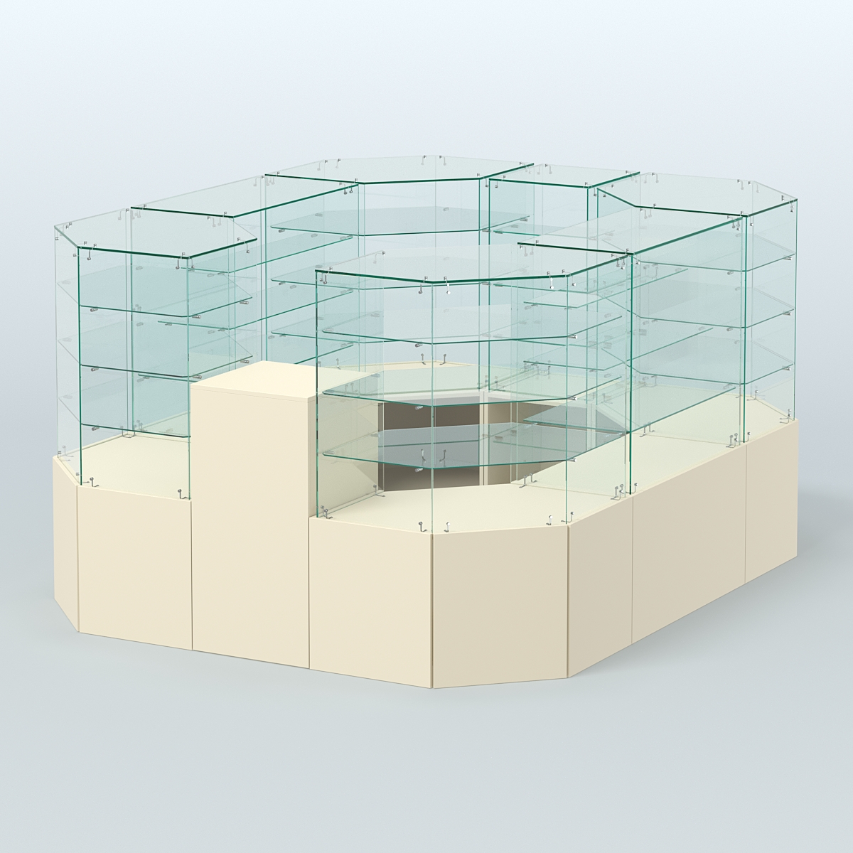 Павильон ИСТРА в центр зала №2 (открытый) (4, 94 кв.м) Крем Вайс