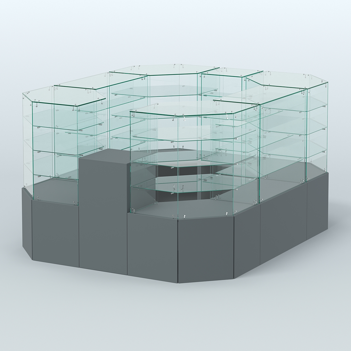 Павильон ИСТРА в центр зала №2 (открытый) (4, 94 кв.м) Темно-Серый