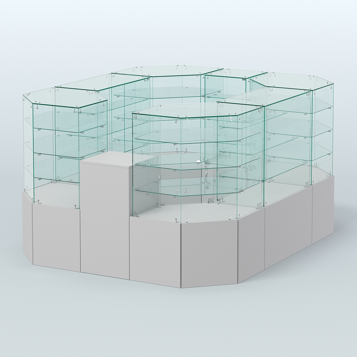 Павильон ИСТРА в центр зала №2а (закрытый) (4, 94 кв.м) Серый