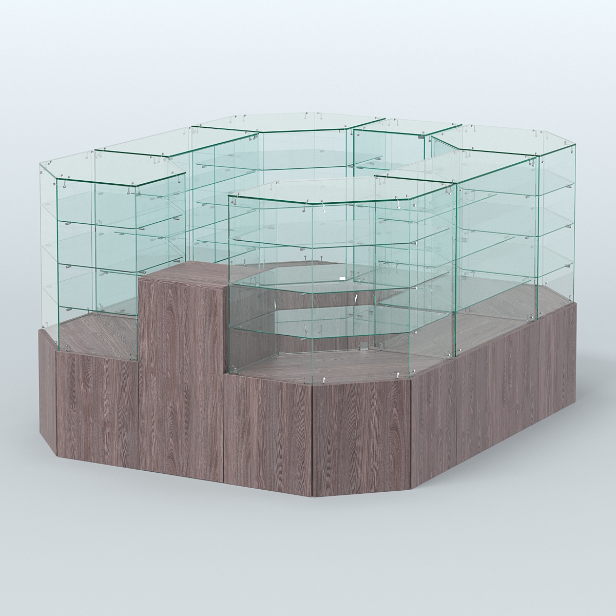 Павильон ИСТРА в центр зала №2а (закрытый) (4, 94 кв.м) Ясень Анкор темный