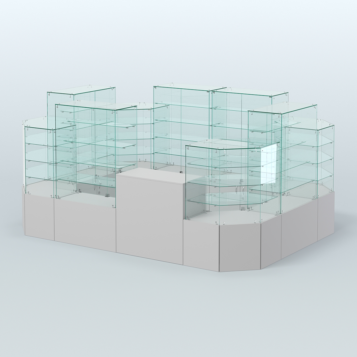 Павильон ИСТРА в центр зала №3а (закрытый) (8, 26 кв.м) Серый