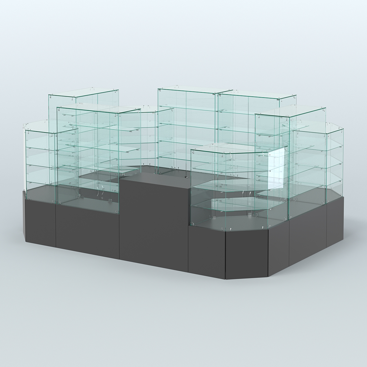 Павильон ИСТРА в центр зала №3а (закрытый) (8, 26 кв.м) Черный