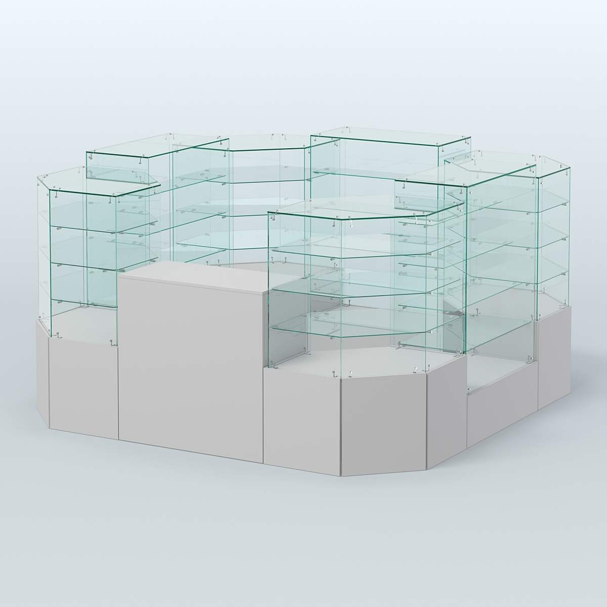 Павильон ИСТРА в центр зала №5 (открытый) (6, 05 кв.м) Серый