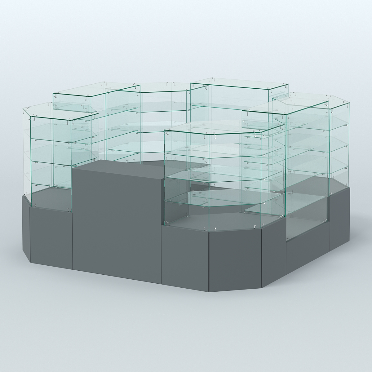 Павильон ИСТРА в центр зала №5 (открытый) (6, 05 кв.м) Темно-Серый