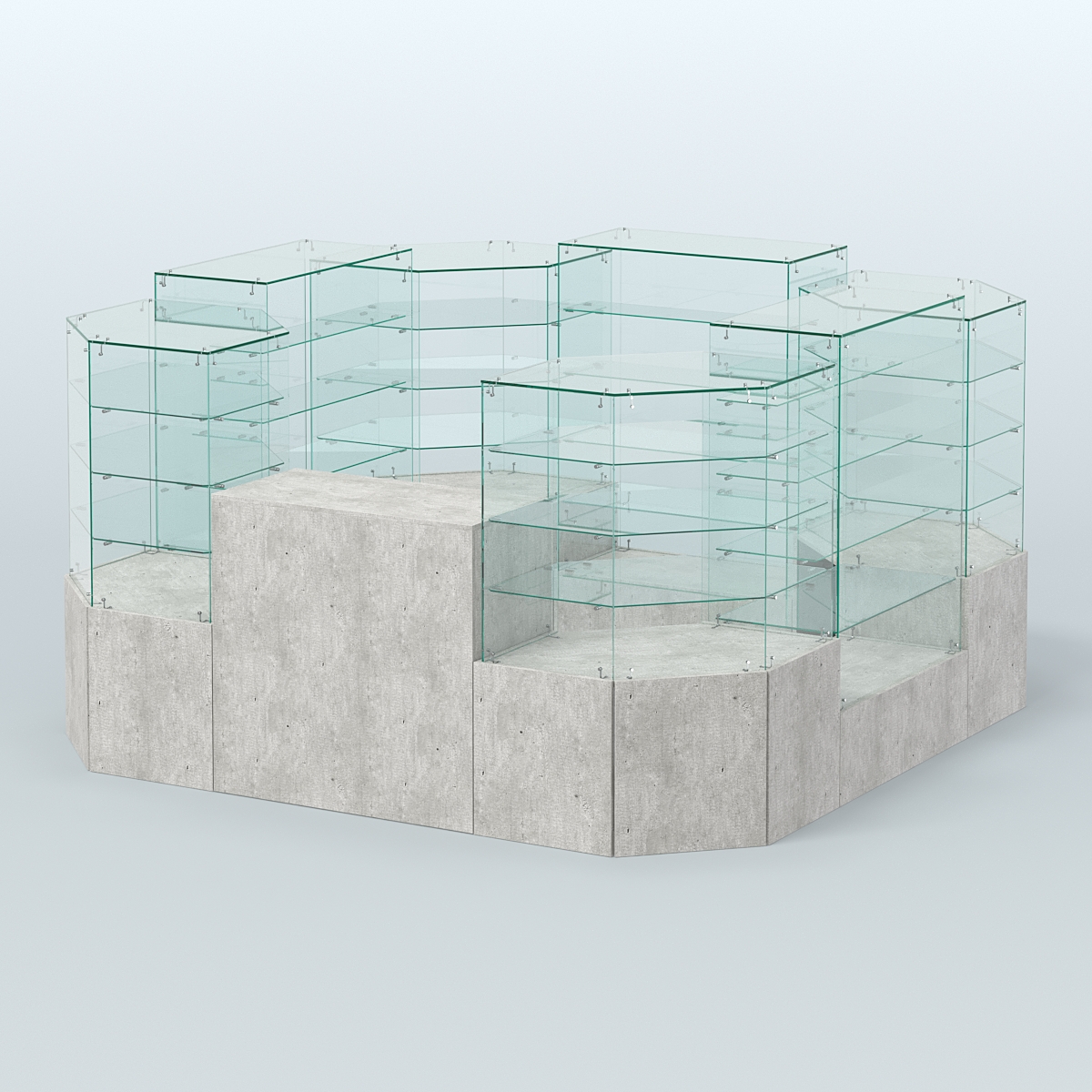 Павильон ИСТРА в центр зала №5 (открытый) (6, 05 кв.м) Метрополитан Грей