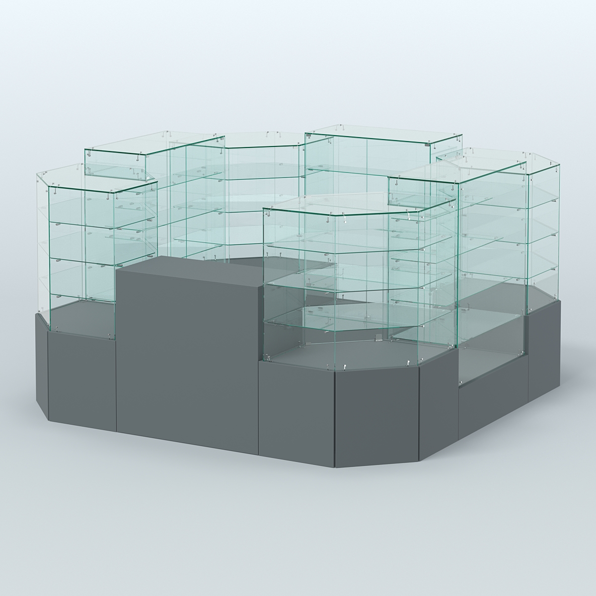 Павильон ИСТРА в центр зала №5а (закрытый) (6, 05 кв.м) Темно-Серый