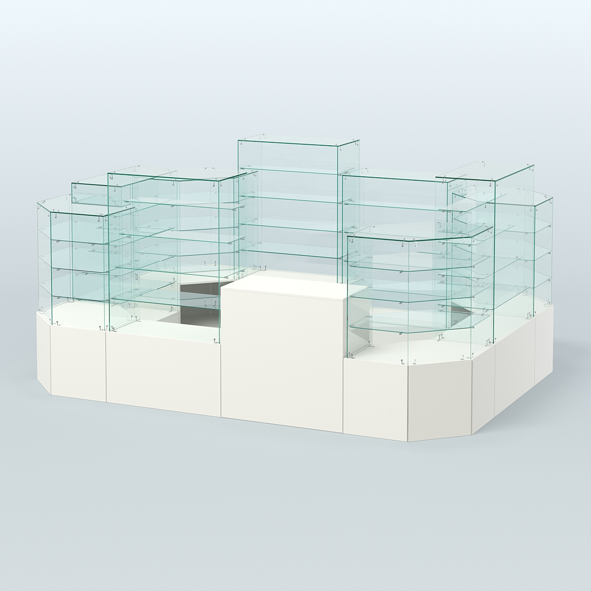 Павильон ИСТРА в центр зала №6 (открытый) (8, 26 кв.м) Белый