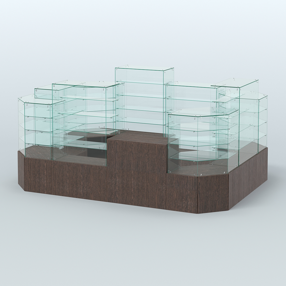 Павильон ИСТРА в центр зала №6 (открытый) (8, 26 кв.м) Дуб Венге