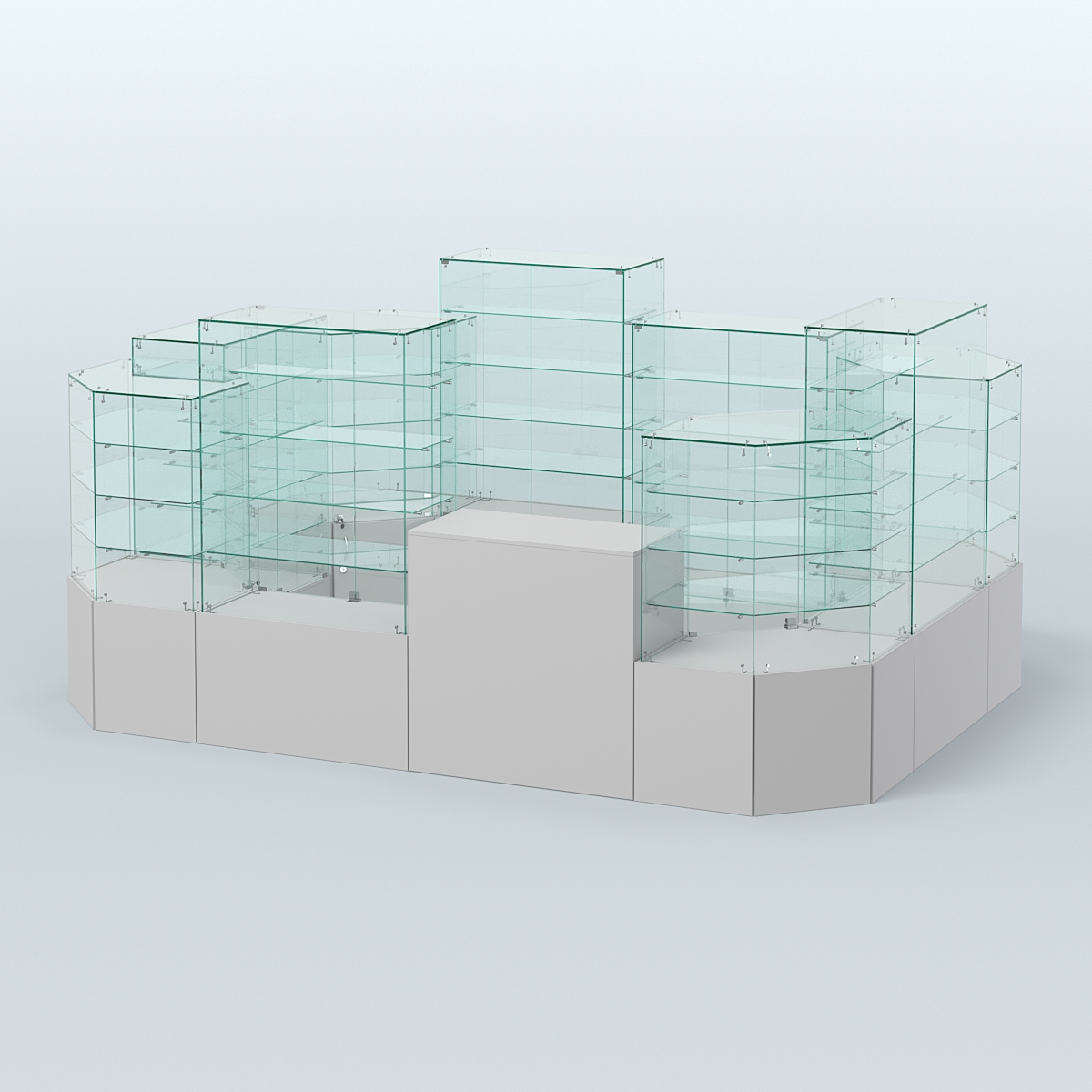 Павильон ИСТРА в центр зала №6а (закрытый) (8, 26 кв.м) Серый