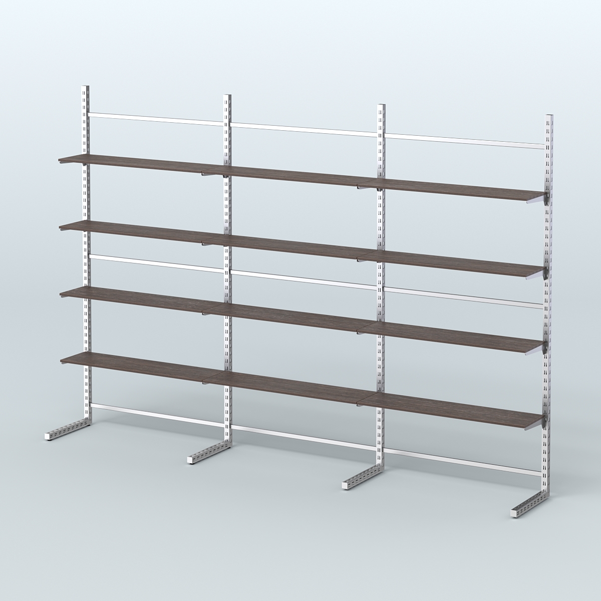 Системы ЭЛЕГАНТ пристенные с полками из ДСП №7 (3600мм) Дуб Венге