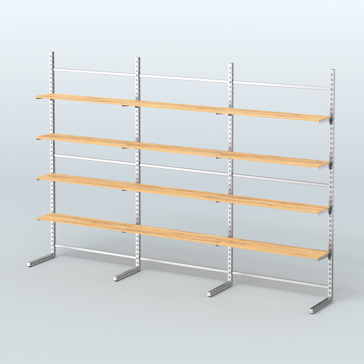 Системы ЭЛЕГАНТ пристенные с полками из ДСП №7 (3600мм) Дуб Золотистый