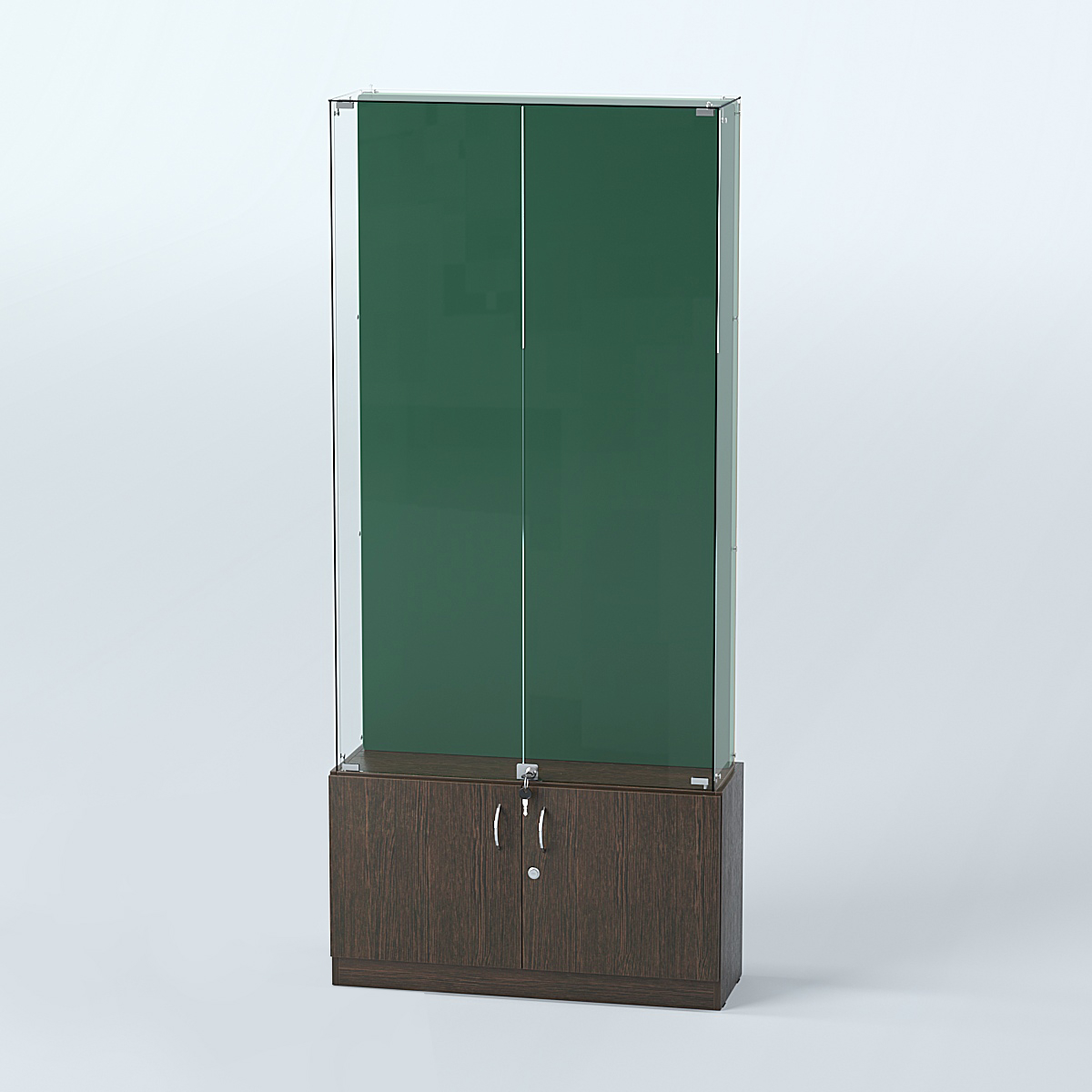 Витрина для медалей ИС-33-А (задняя стенка бархат) Дуб Венге