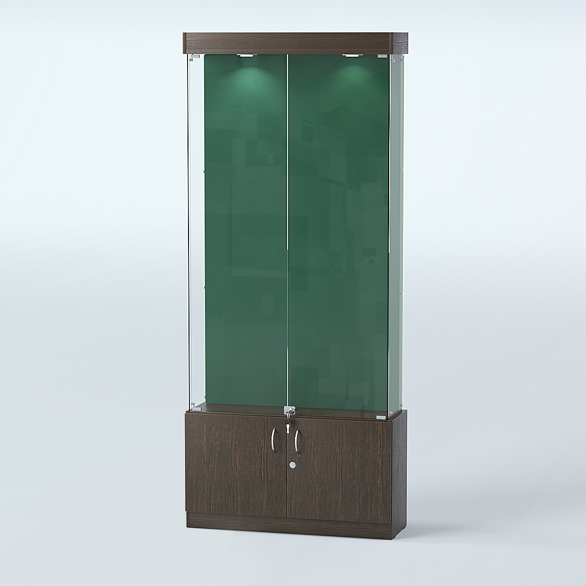 Витрина для медалей ИС-31-А (задняя стенка бархат) Дуб Венге