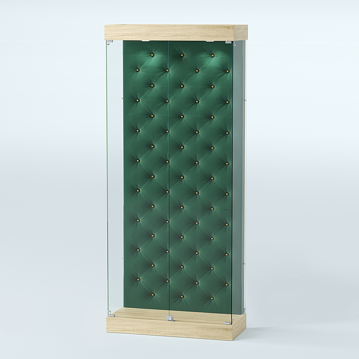 Витрина под знамя №1Б-900 (задняя стенка бархат каретка) Дуб Сонома