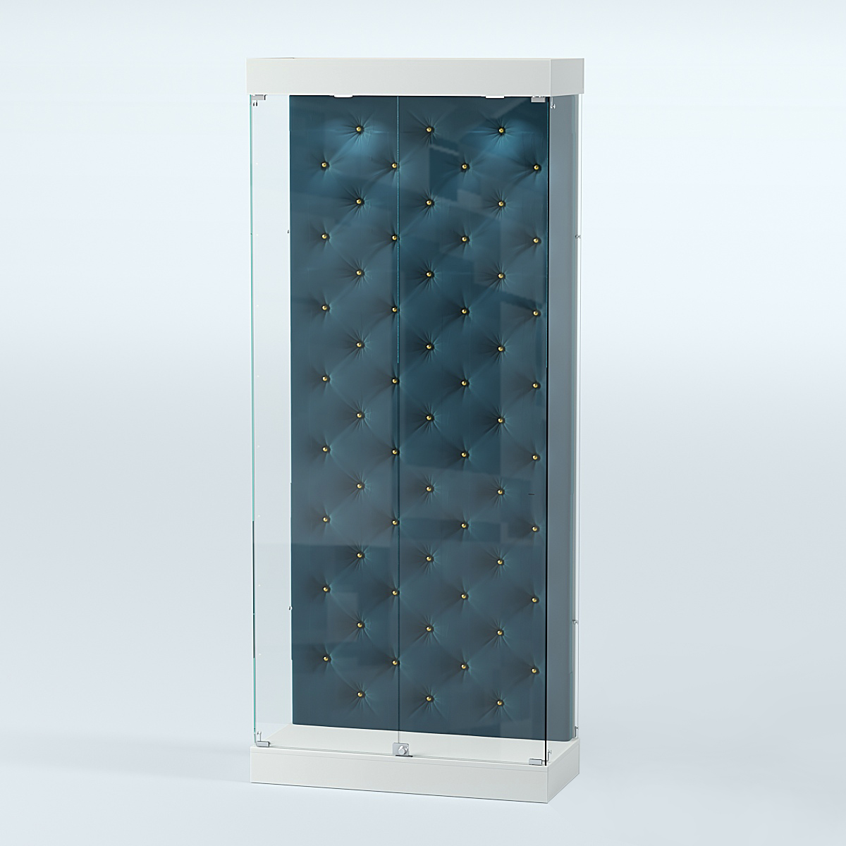 Витрина под знамя №1Б-900 (задняя стенка бархат каретка) Белый