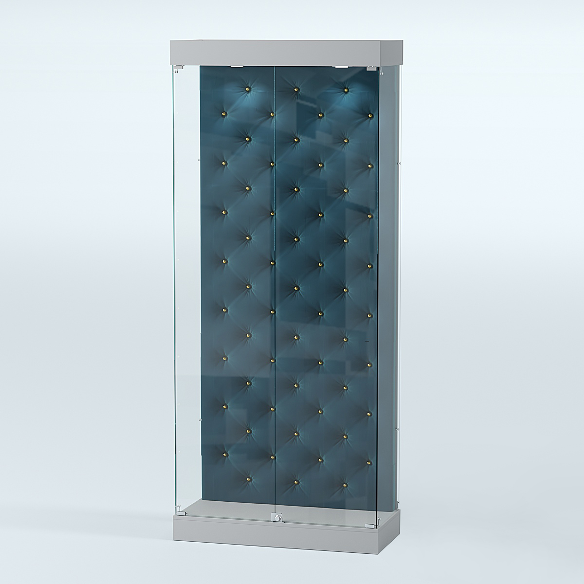 Витрина под знамя №1Б-900 (задняя стенка бархат каретка) Серый