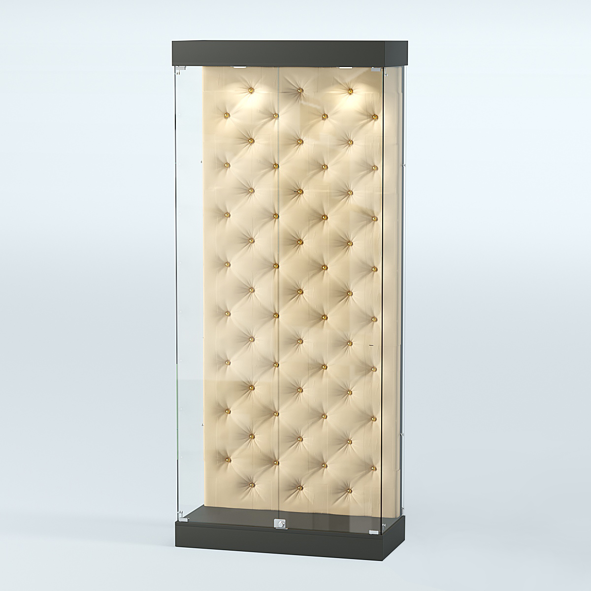 Витрина под знамя №1Б-900 (задняя стенка бархат каретка) Черный