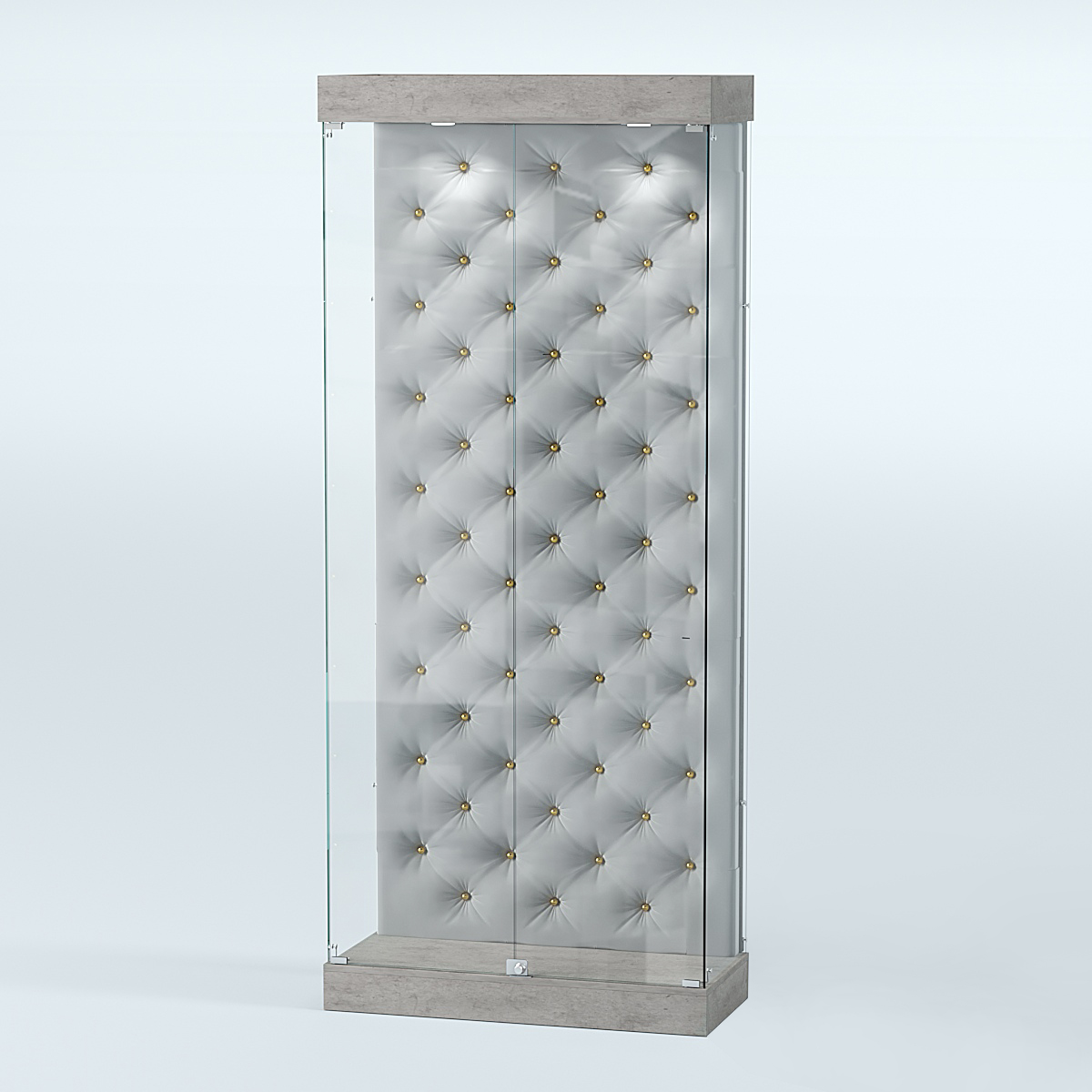 Витрина под знамя №1Б-900 (задняя стенка бархат каретка) Бетон Чикаго светло-серый F186 ST9