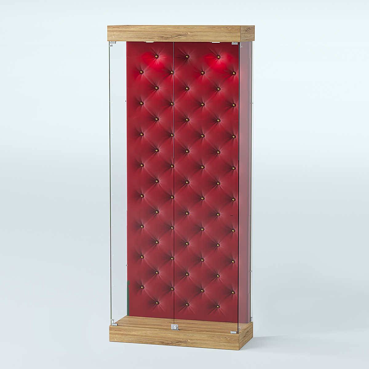 Витрина под знамя №1Б-900 (задняя стенка бархат каретка) Дуб Канзас коричневый