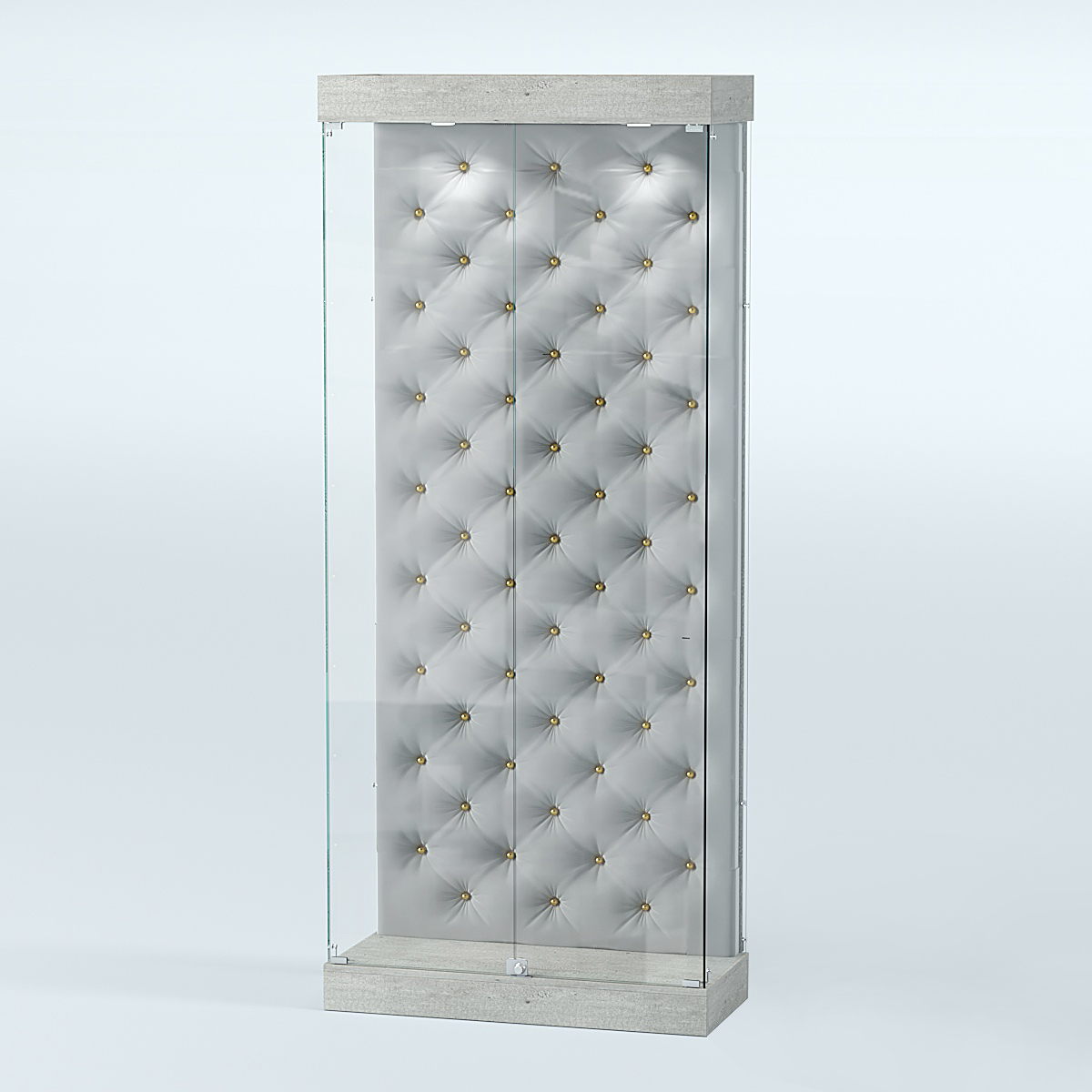 Витрина под знамя №1Б-900 (задняя стенка бархат каретка) Метрополитан Грей