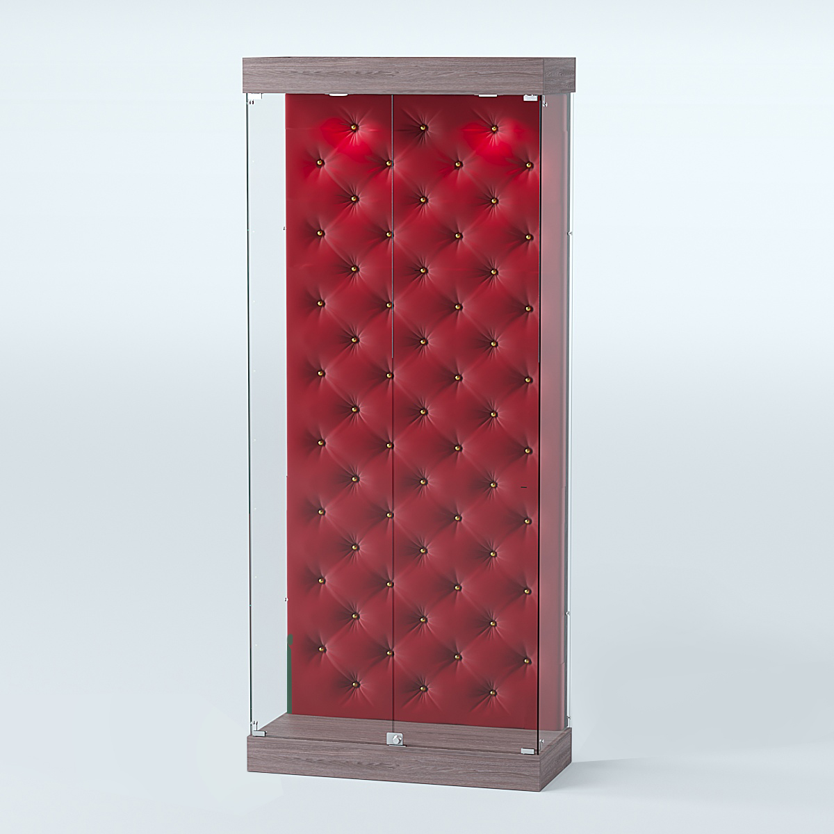 Витрина под знамя №1Б-900 (задняя стенка бархат каретка) Ясень Анкор темный