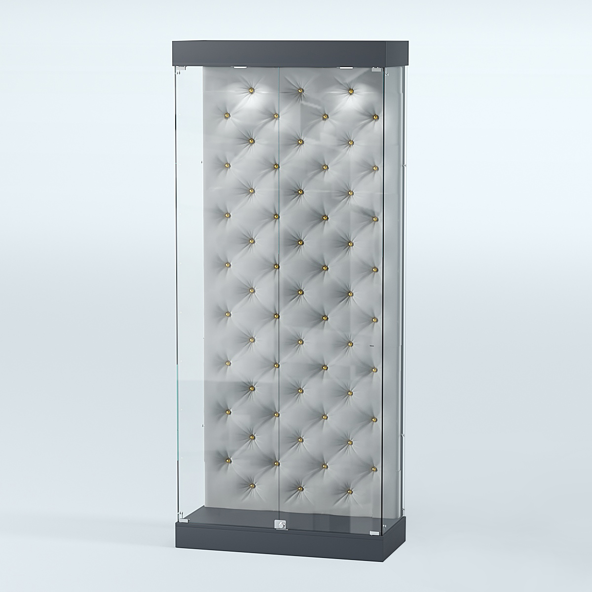 Витрина под знамя №1Б-900 (задняя стенка бархат каретка) Антрацит