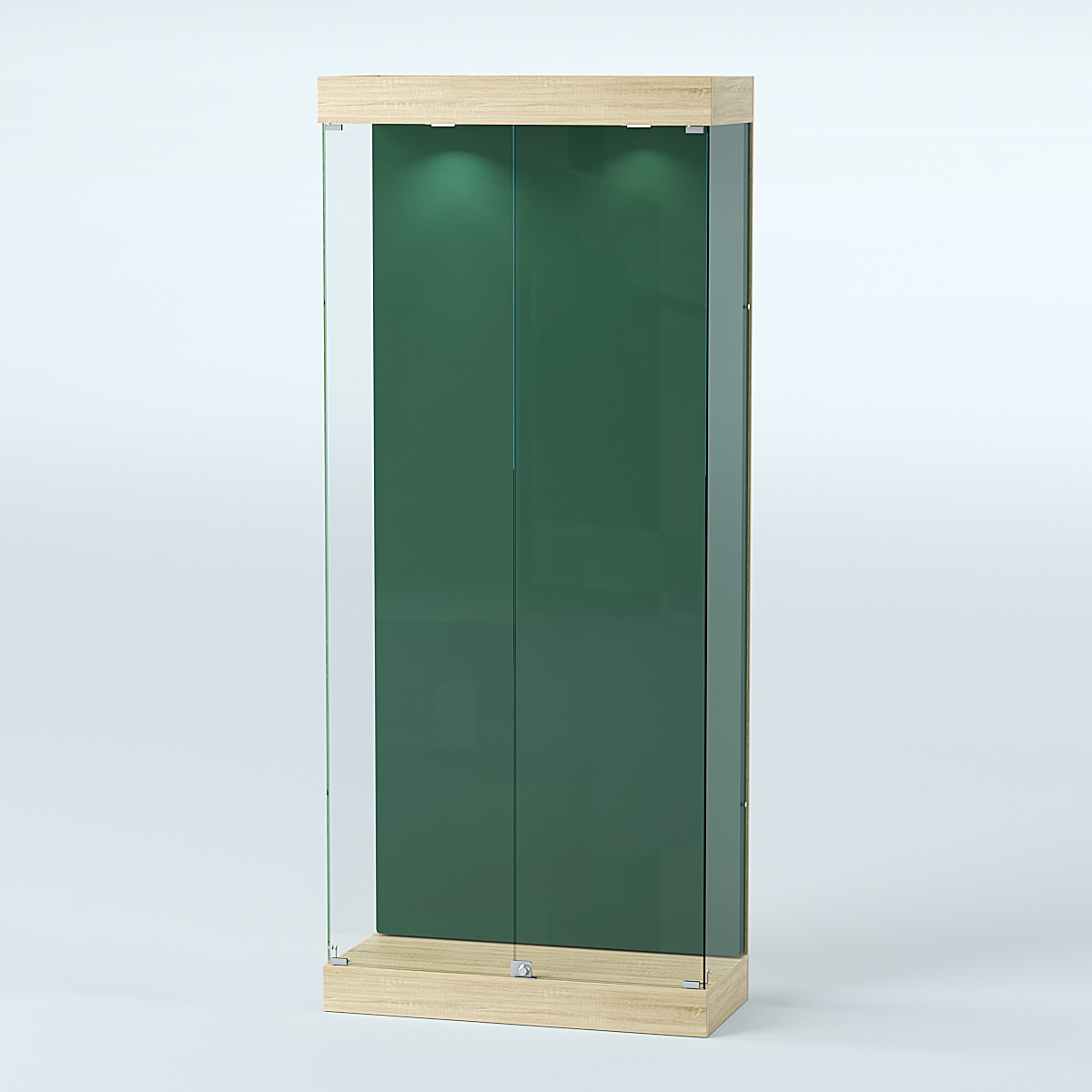 Витрина под знамя №1А-900 (задняя стенка бархат) Дуб Сонома