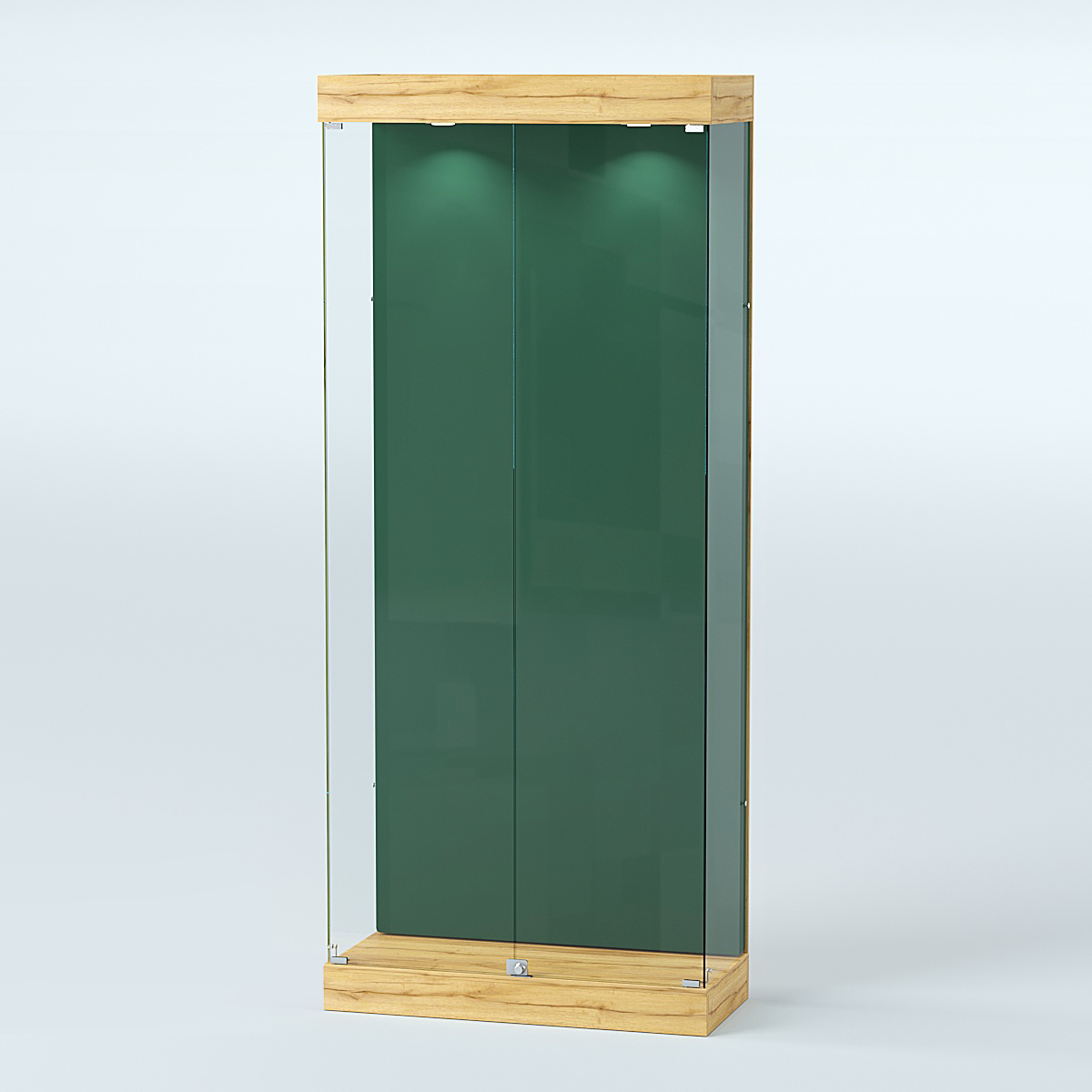 Витрина под знамя №1А-900 (задняя стенка бархат) Дуб Золотистый