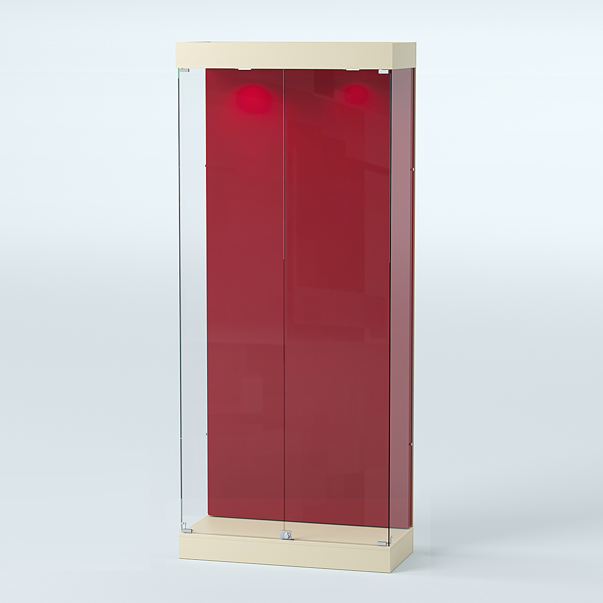 Витрина под знамя №1А-900 (задняя стенка бархат) Крем Вайс