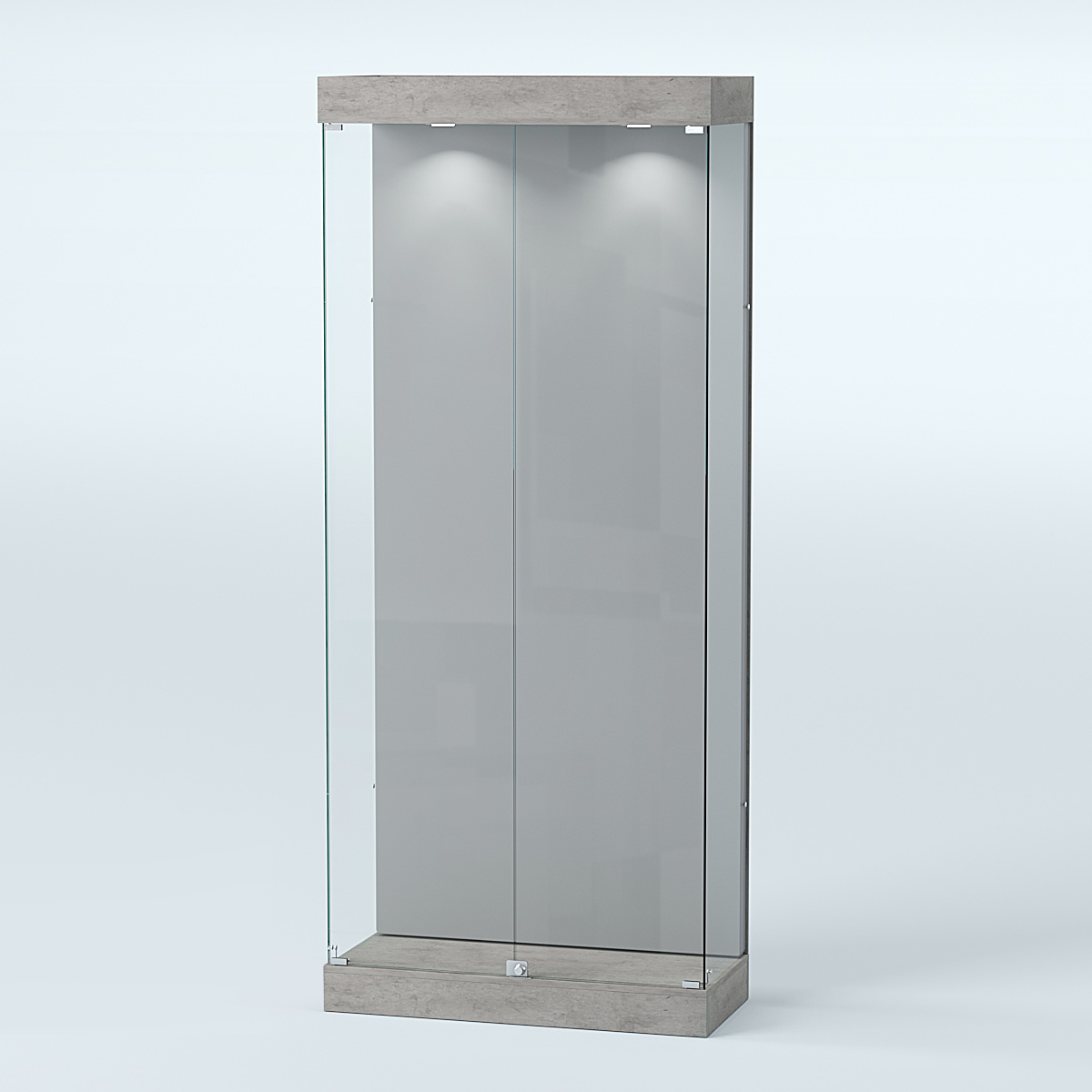 Витрина под знамя №1А-900 (задняя стенка бархат) Бетон Чикаго светло-серый F186 ST9