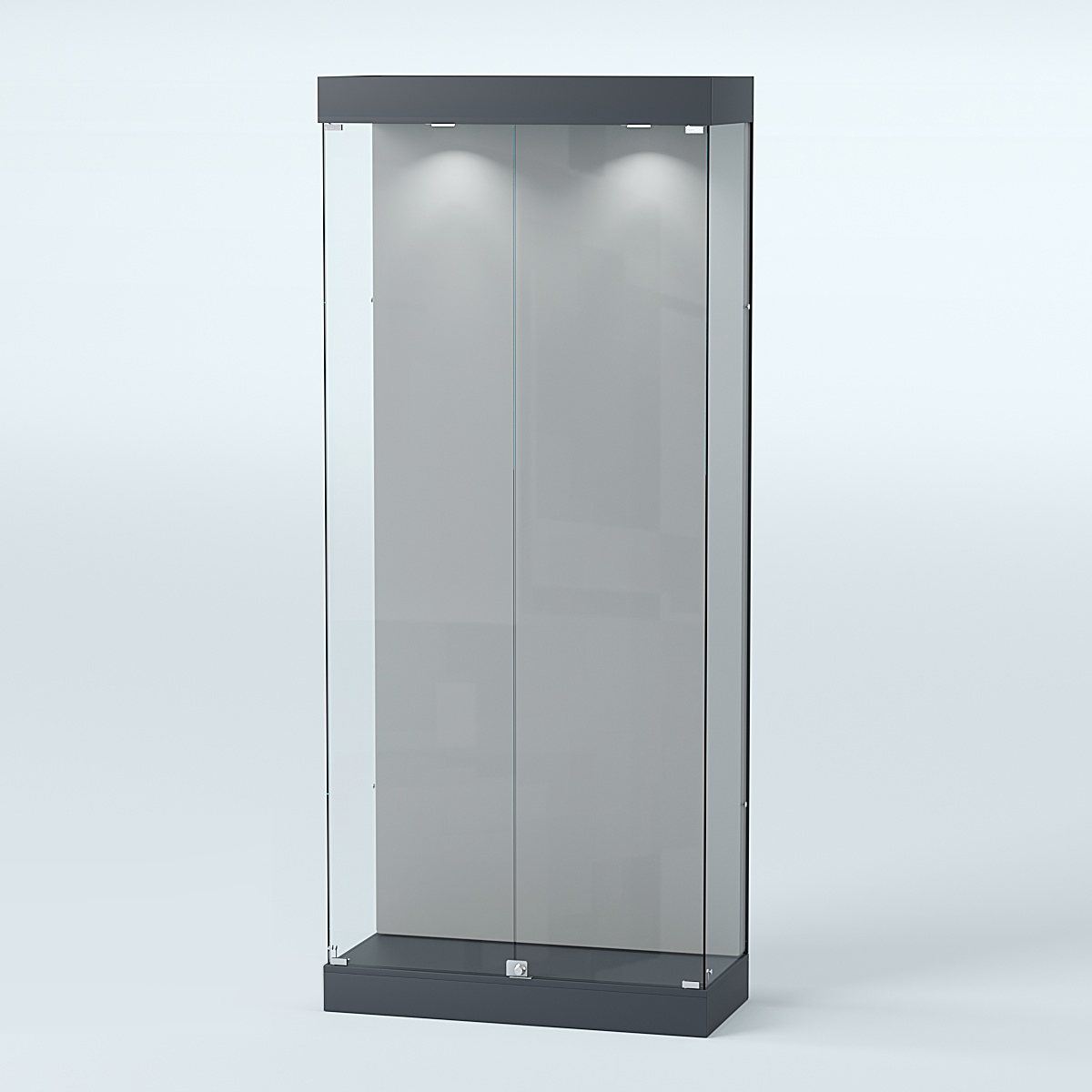 Витрина под знамя №1А-900 (задняя стенка бархат) Антрацит