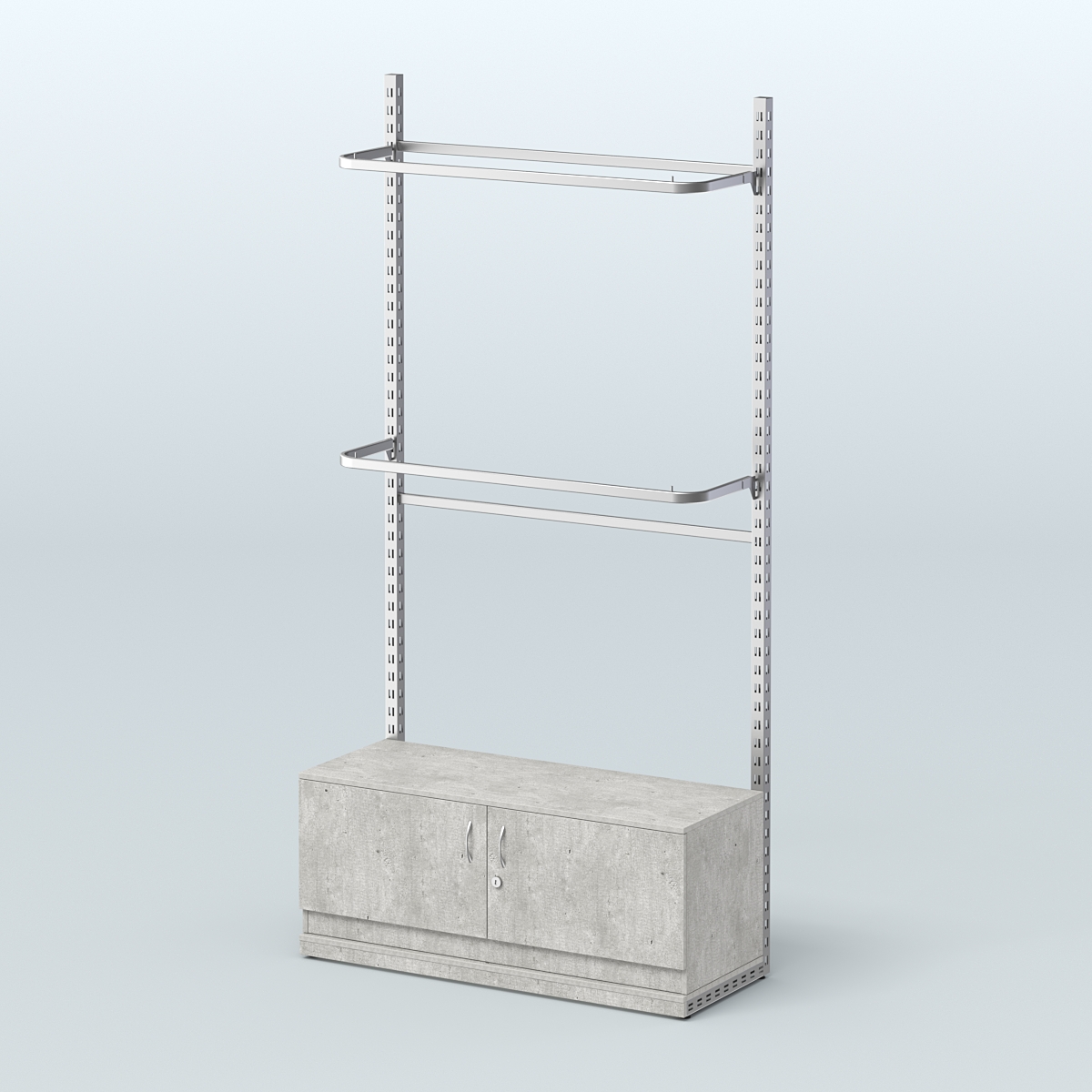 Система ЭЛЕГАНТ №2 без ДСП с тумбой T21 (1200 мм) Метрополитан Грей