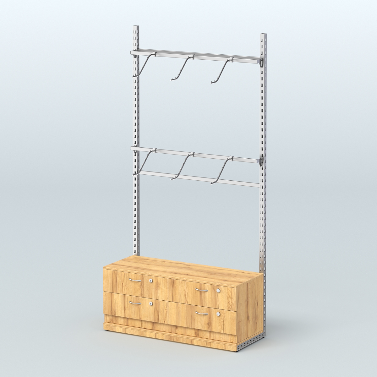 Система ЭЛЕГАНТ №3 без ДСП с тумбой T14 (1200 мм) Дуб Золотистый
