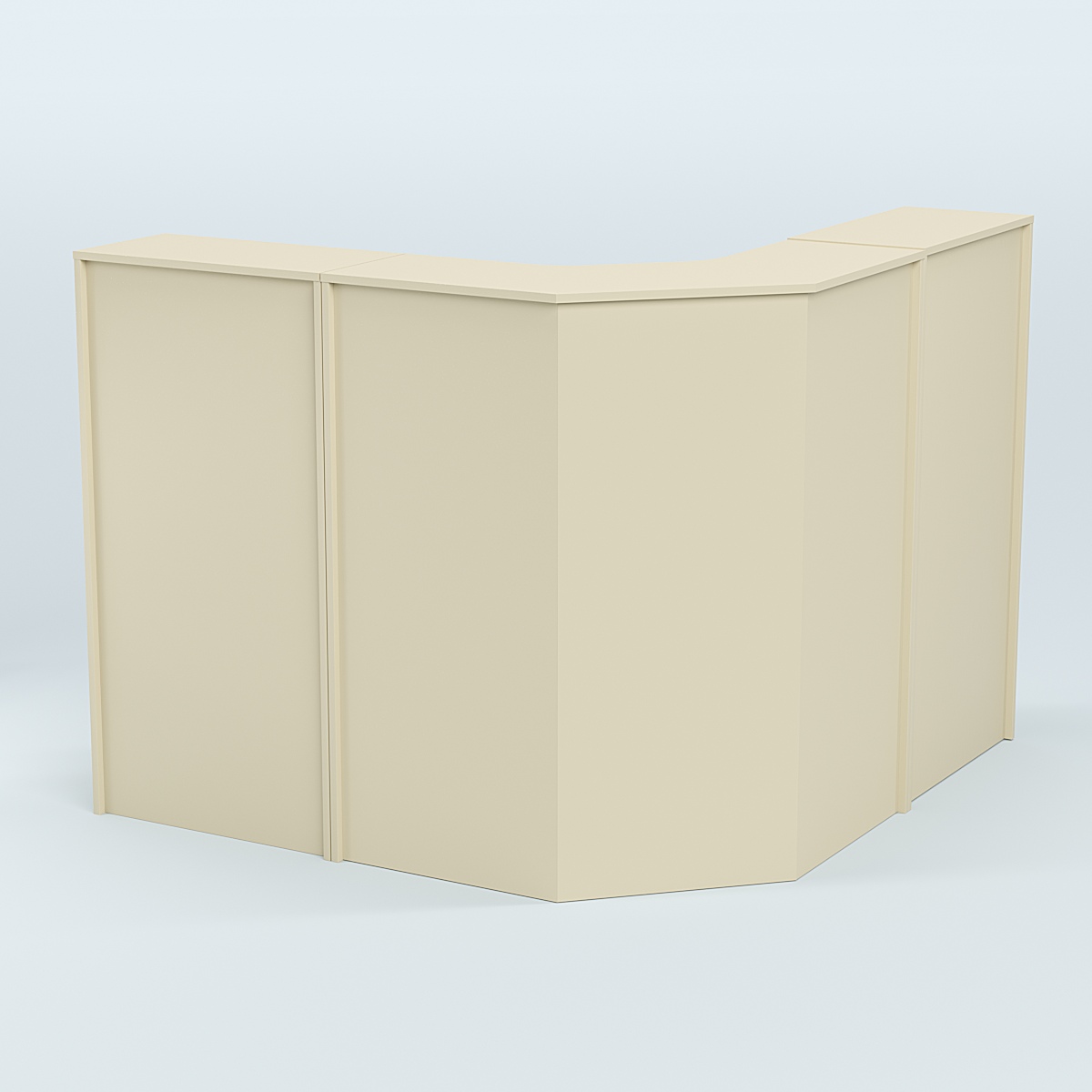 Ресепшен Г-образный серии ПРАЙМ №4 Крем Вайс