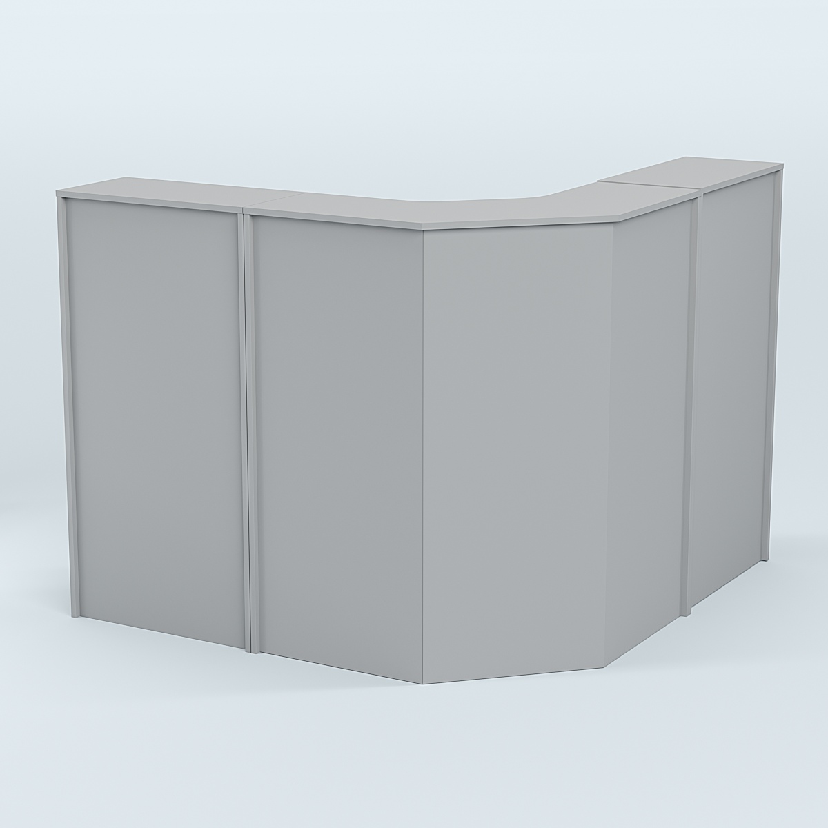 Ресепшен Г-образный серии ПРАЙМ №4 Серый