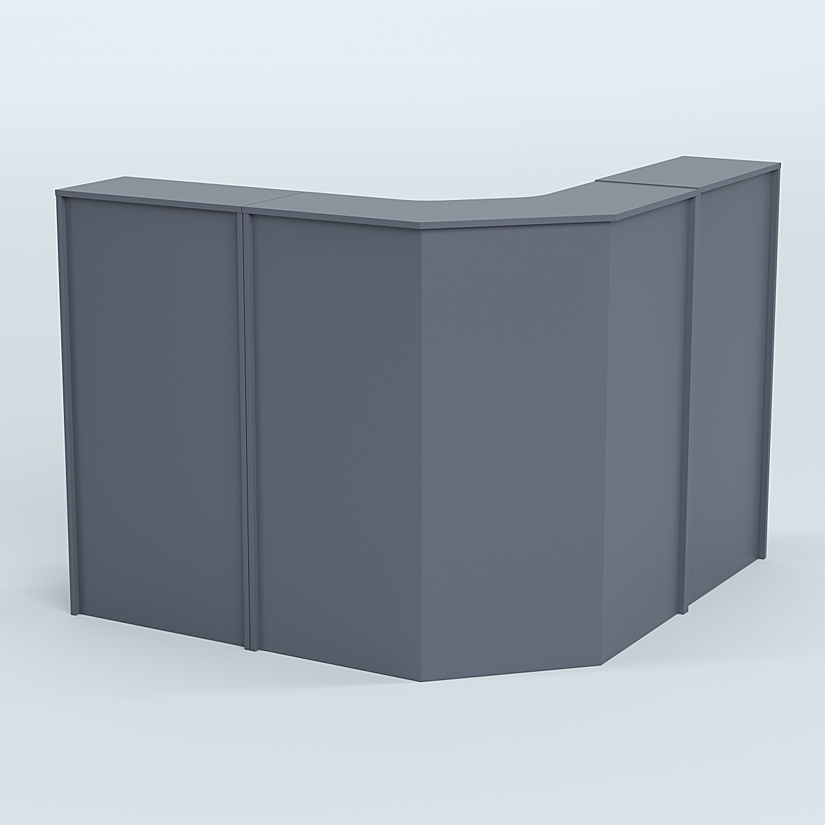 Ресепшен Г-образный серии ПРАЙМ №4 Темно-Серый