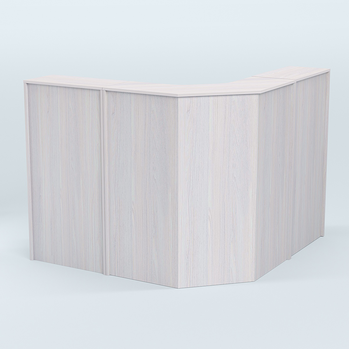 Ресепшен Г-образный серии ПРАЙМ №4 Ясень Анкор светлый