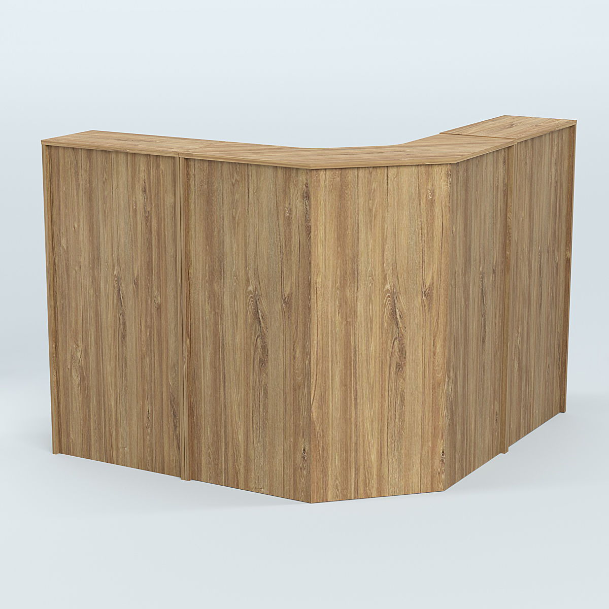 Ресепшен Г-образный серии ПРАЙМ №4 Дуб Канзас коричневый