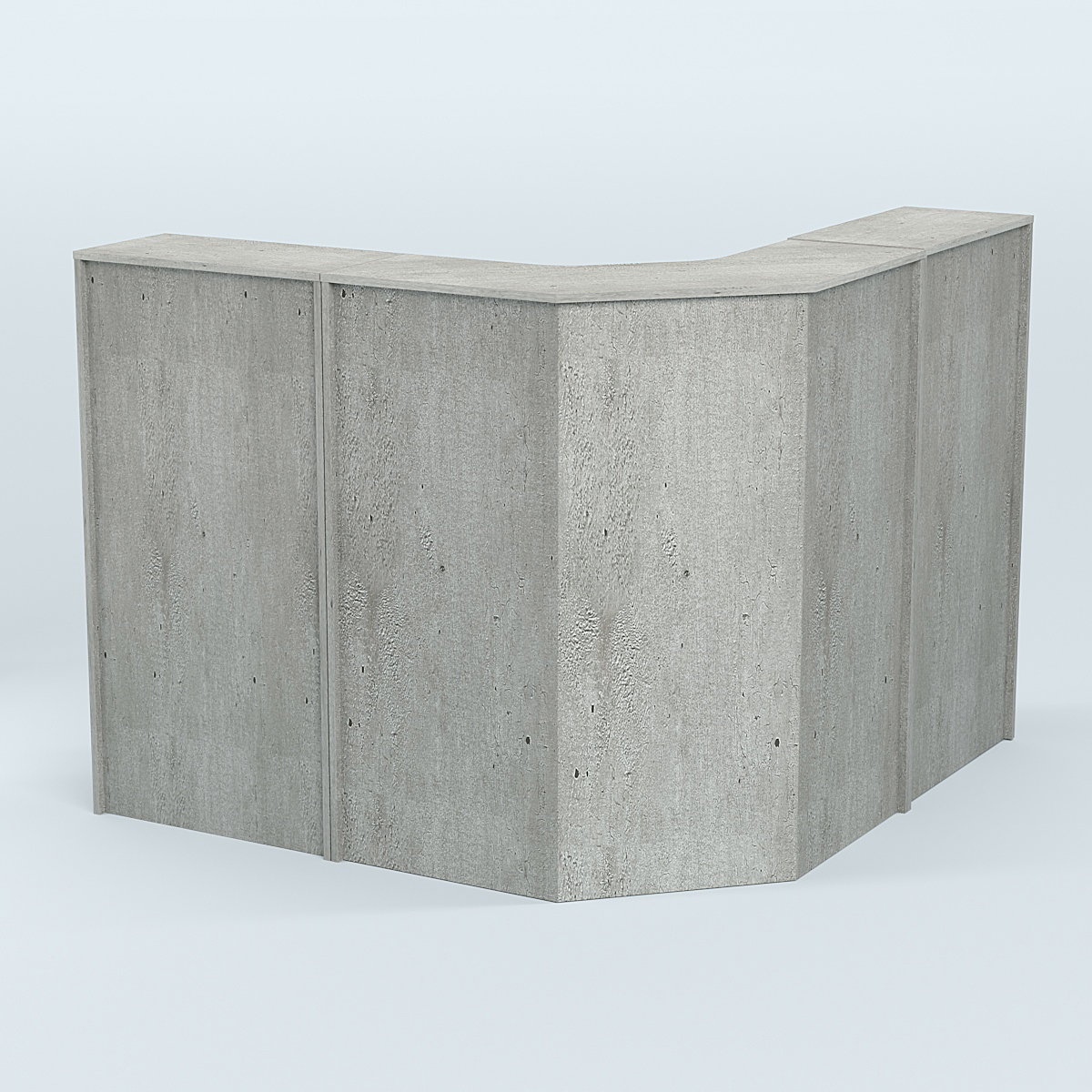 Ресепшен Г-образный серии ПРАЙМ №4 Метрополитан Грей