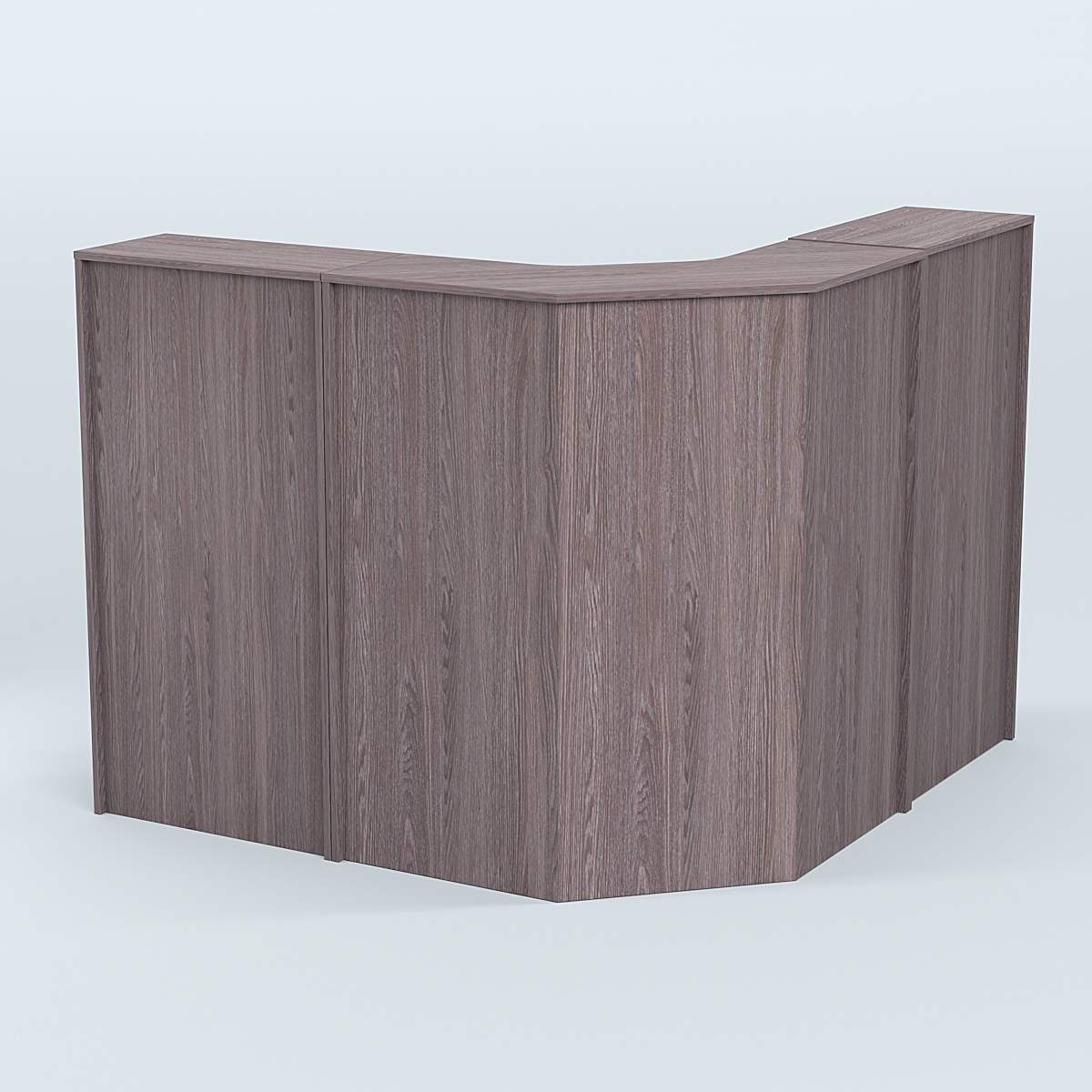 Ресепшен Г-образный серии ПРАЙМ №4 Ясень Анкор темный