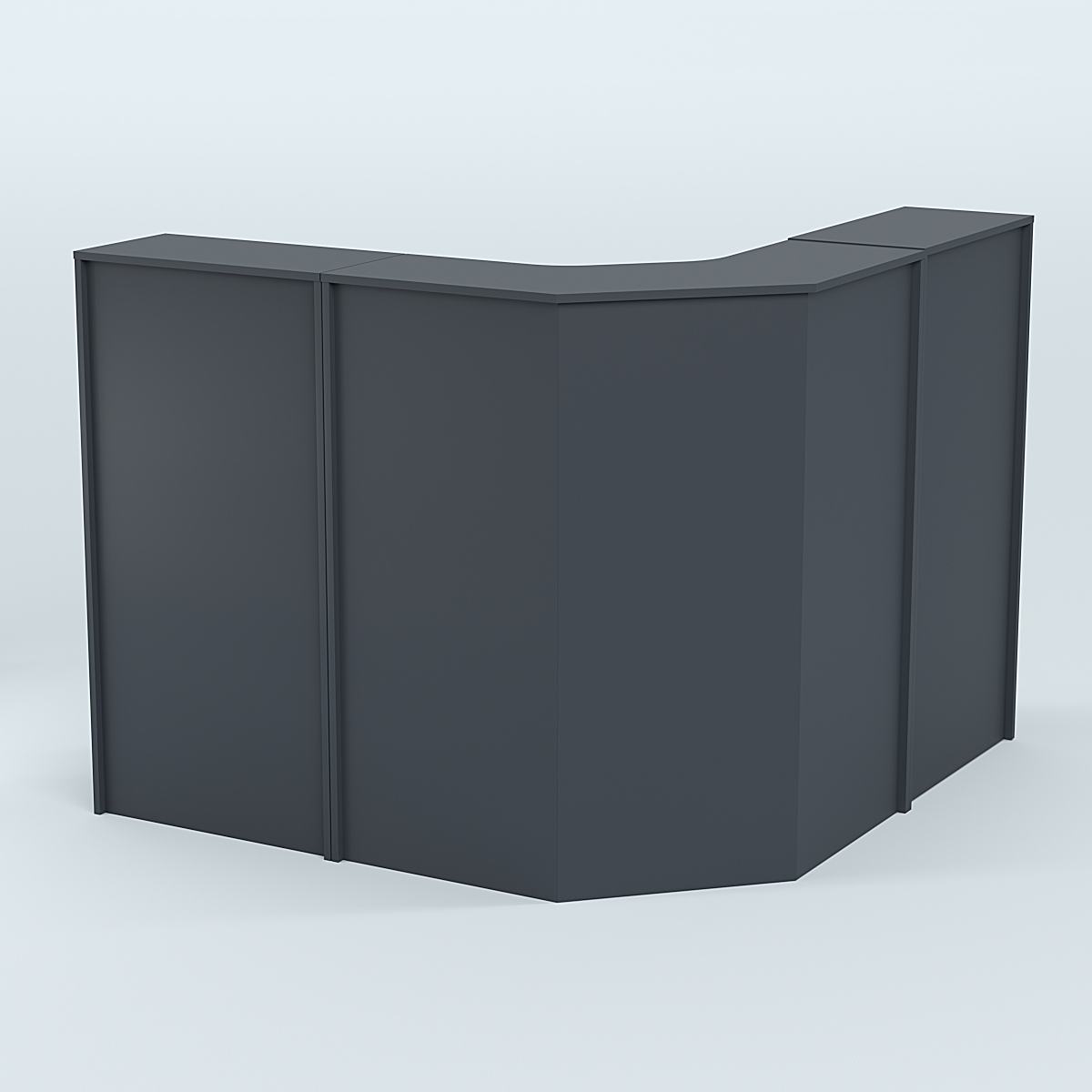 Ресепшен Г-образный серии ПРАЙМ №4 Антрацит