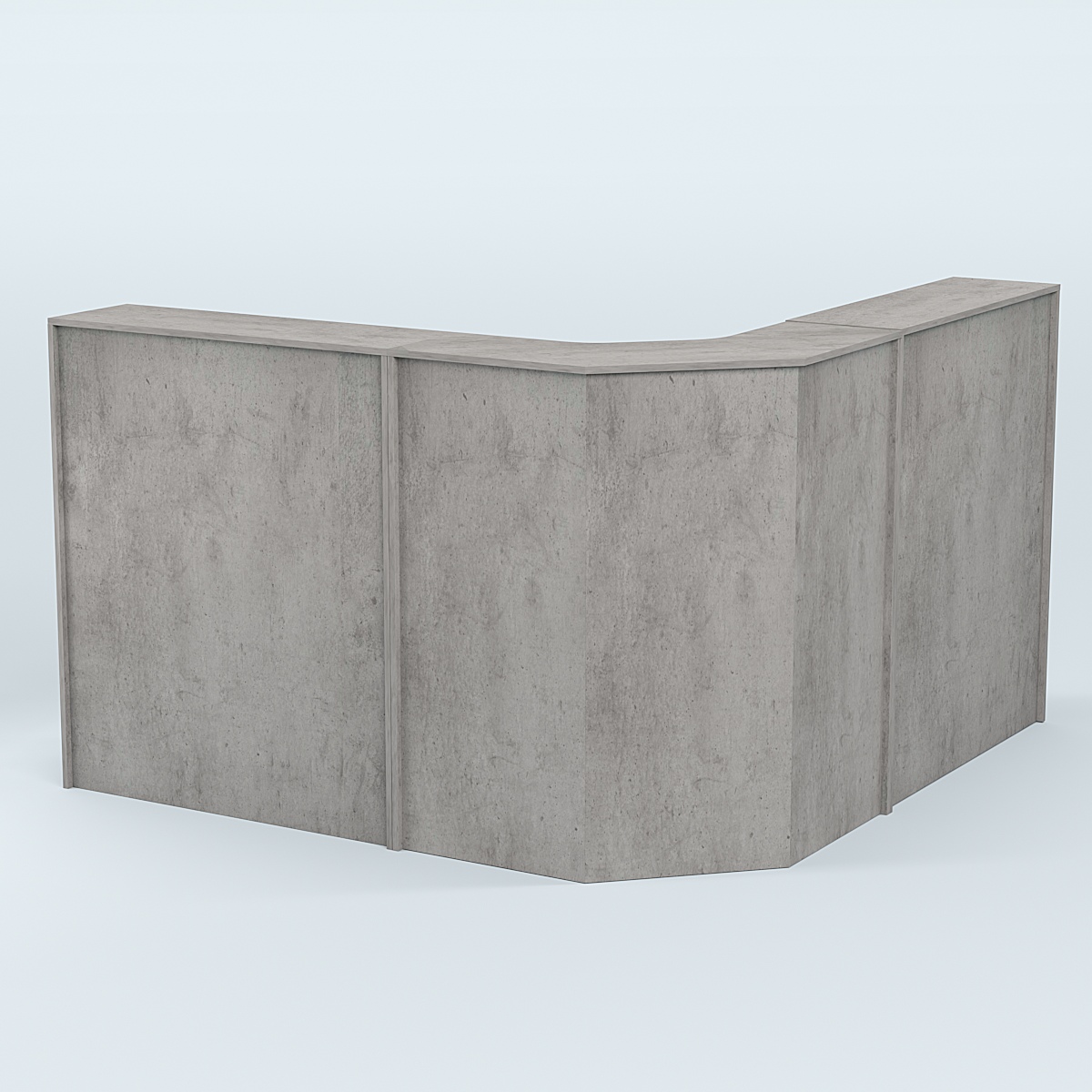 Ресепшен серии ПРАЙМ №5 угловой Бетон Чикаго светло-серый F186 ST9