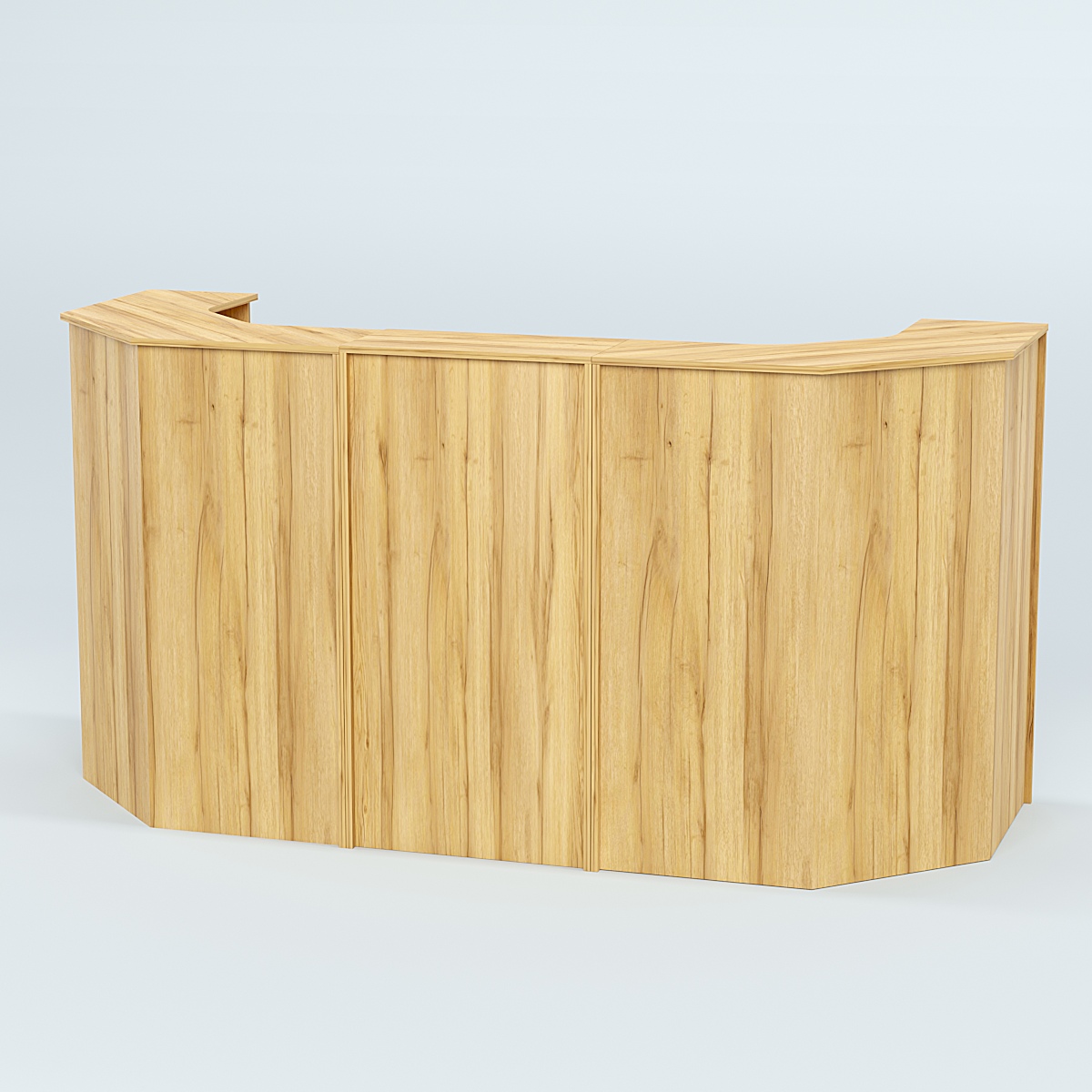 Ресепшен серии ПРАЙМ №6 со скошенными углами Дуб Золотистый