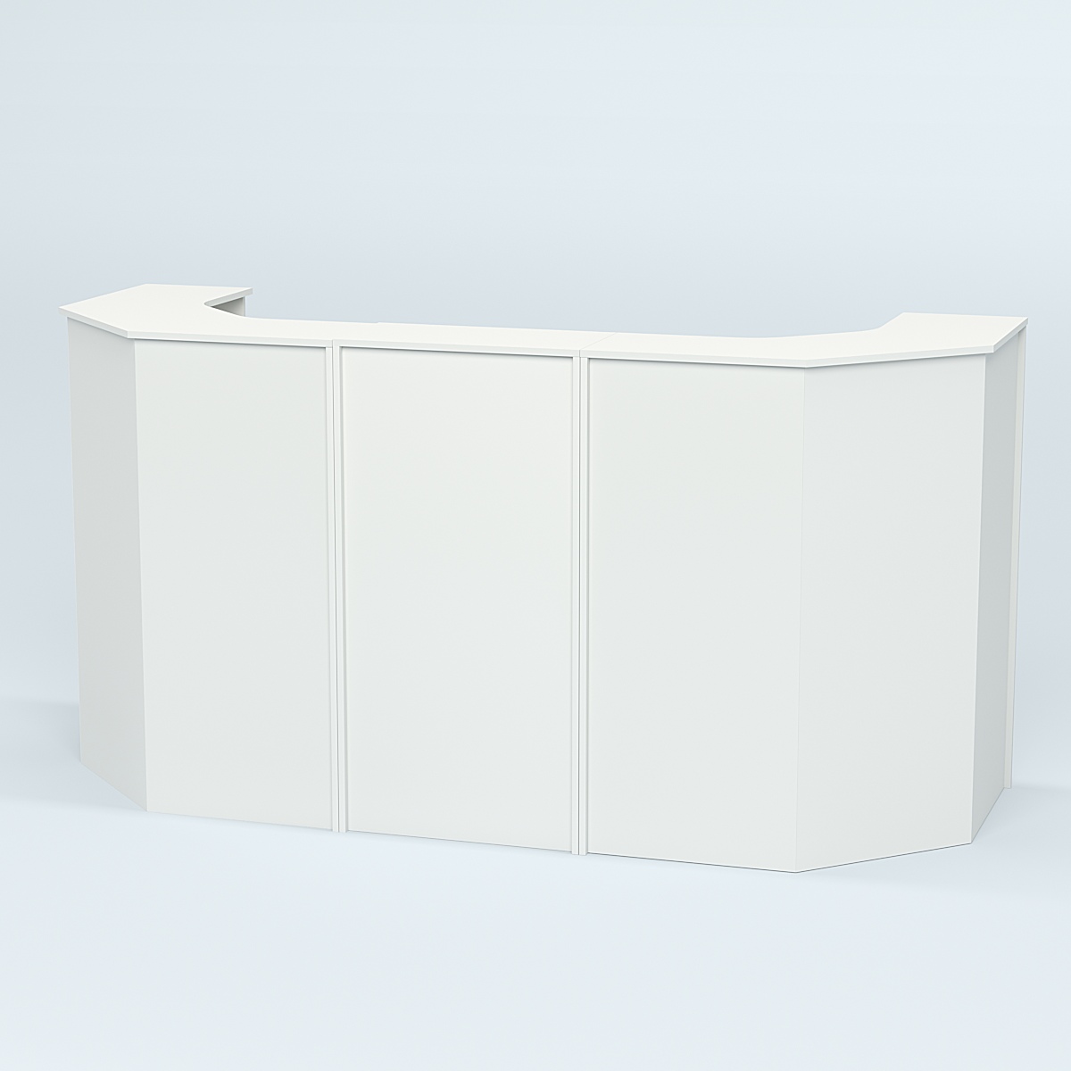 Ресепшен серии ПРАЙМ №6 со скошенными углами Белый