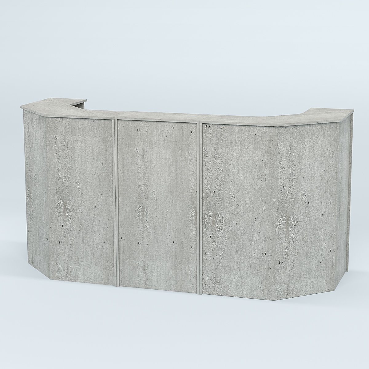 Ресепшен серии ПРАЙМ №6 со скошенными углами Метрополитан Грей