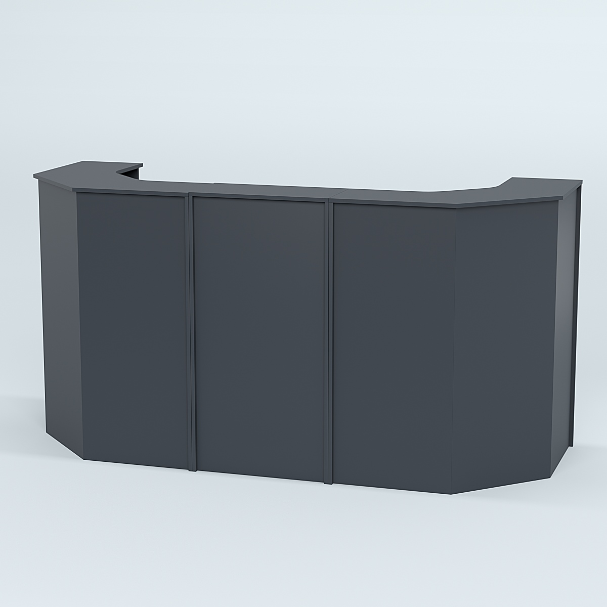 Ресепшен серии ПРАЙМ №6 со скошенными углами Антрацит