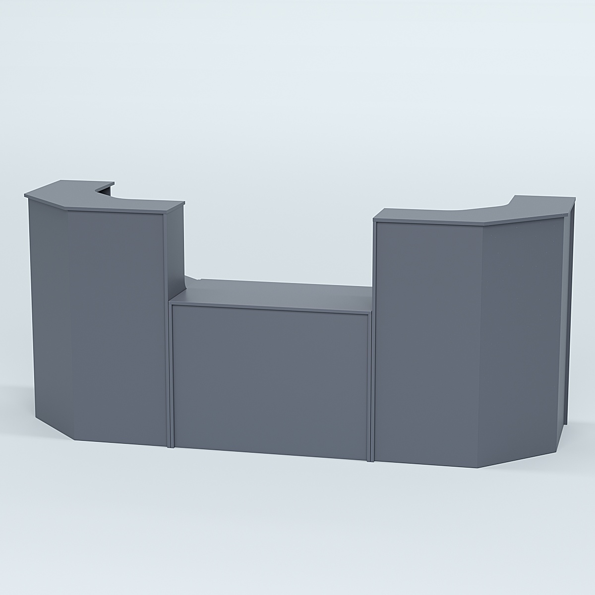 Ресепшен серии ПРАЙМ №7 со столом выдачи Темно-Серый