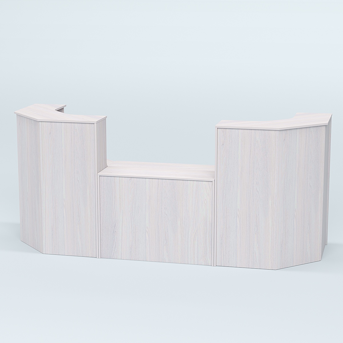 Ресепшен серии ПРАЙМ №7 со столом выдачи Ясень Анкор светлый