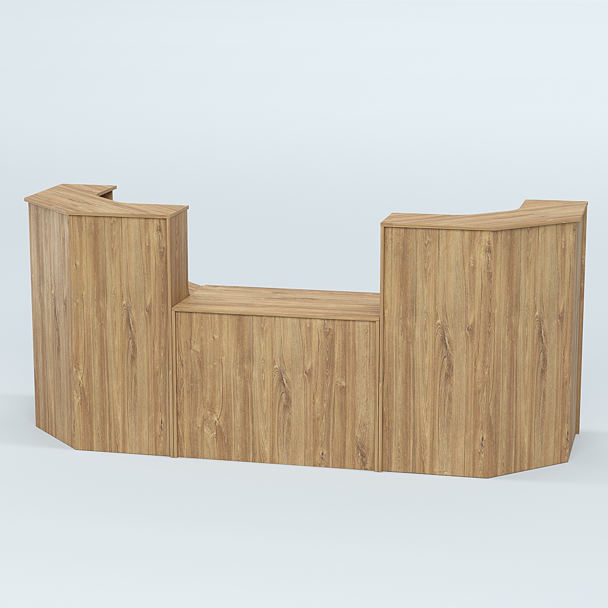 Ресепшен серии ПРАЙМ №7 со столом выдачи Дуб Канзас коричневый