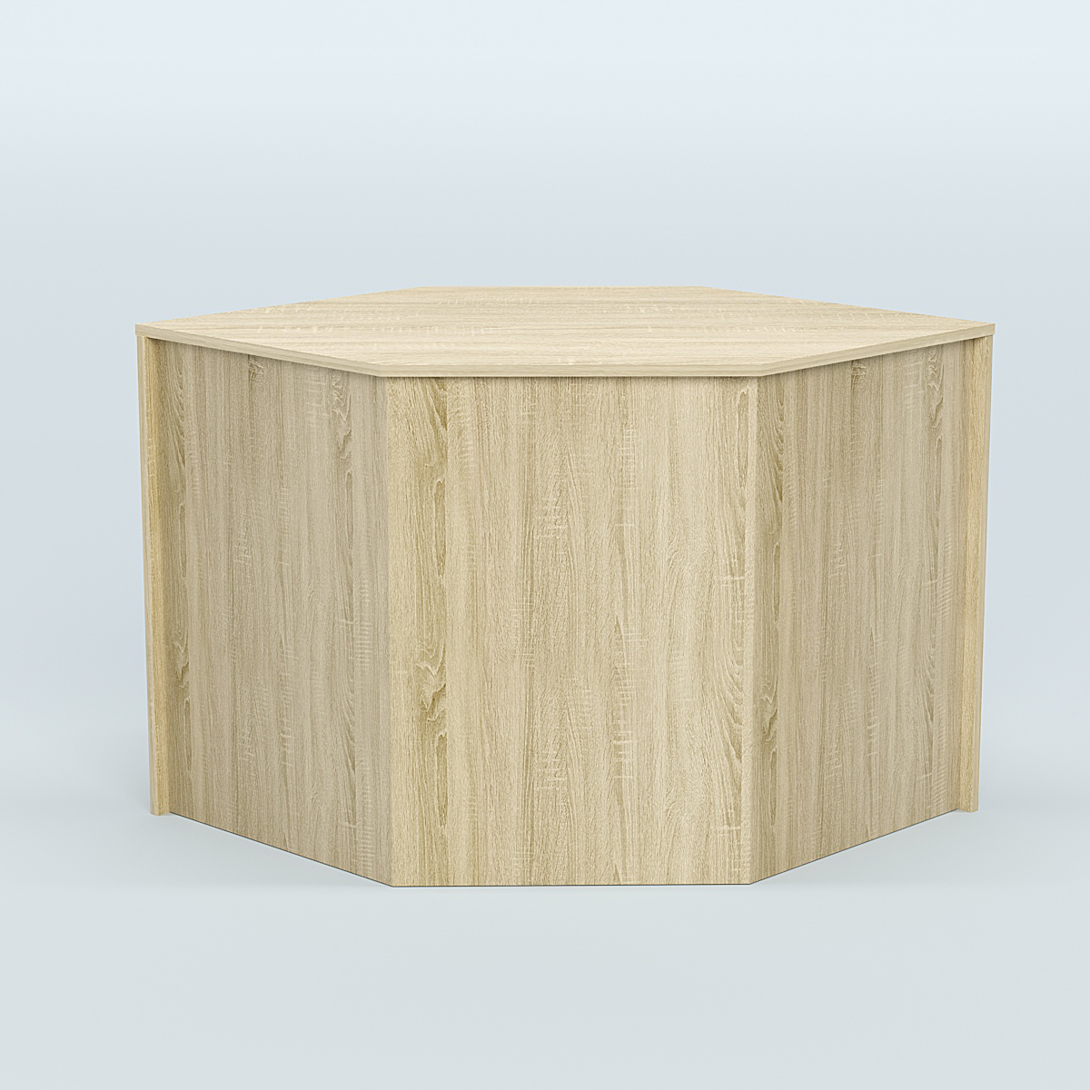 Стол-ресепшен серии ПРАЙМ №3 угловой Дуб сонома